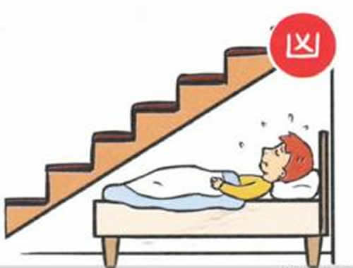 楼梯下不要放床